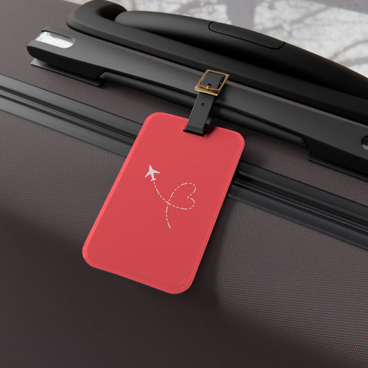 Airplane Luggage Tag Coral