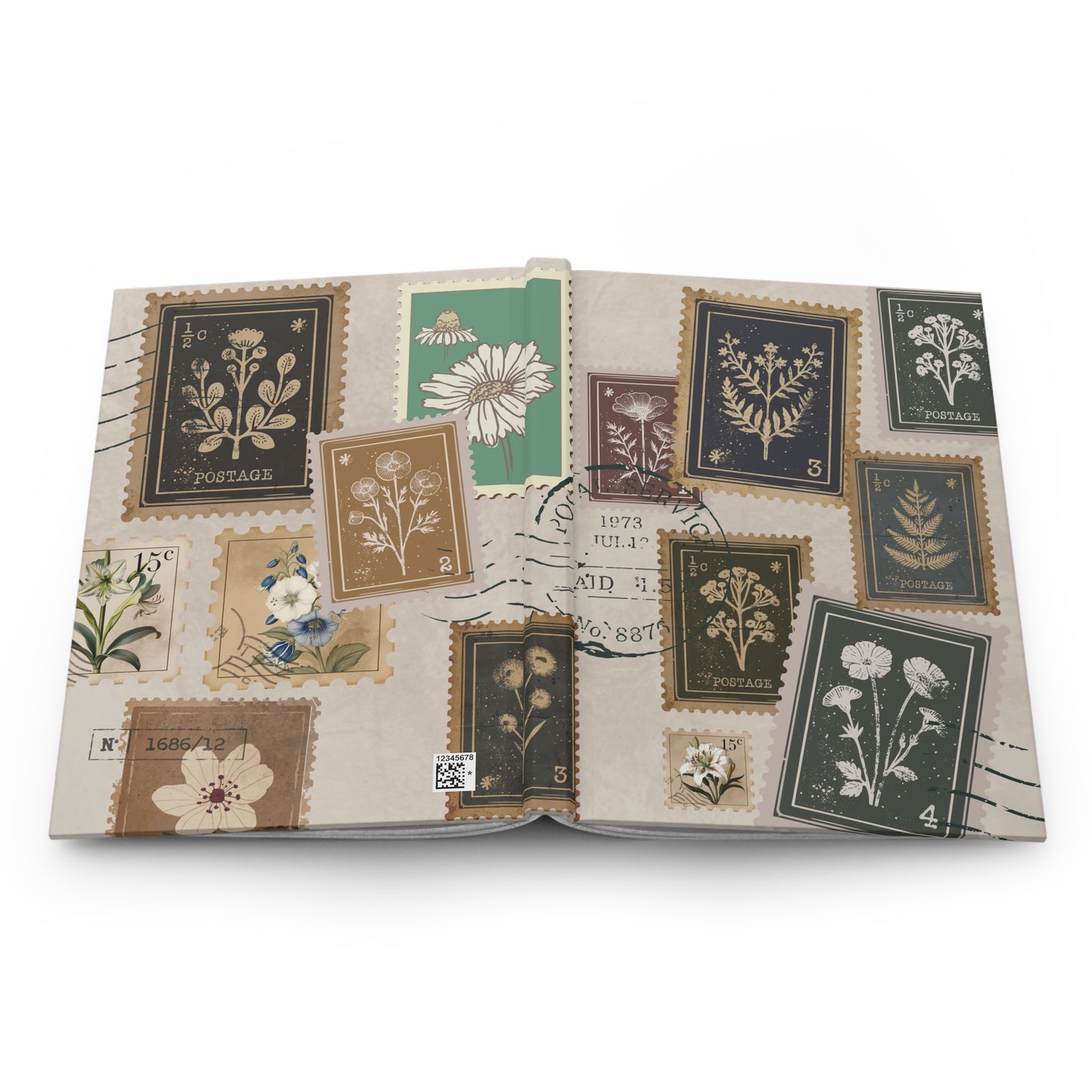 Vintage Botanical Postage Stamps | Retro inspired Journal