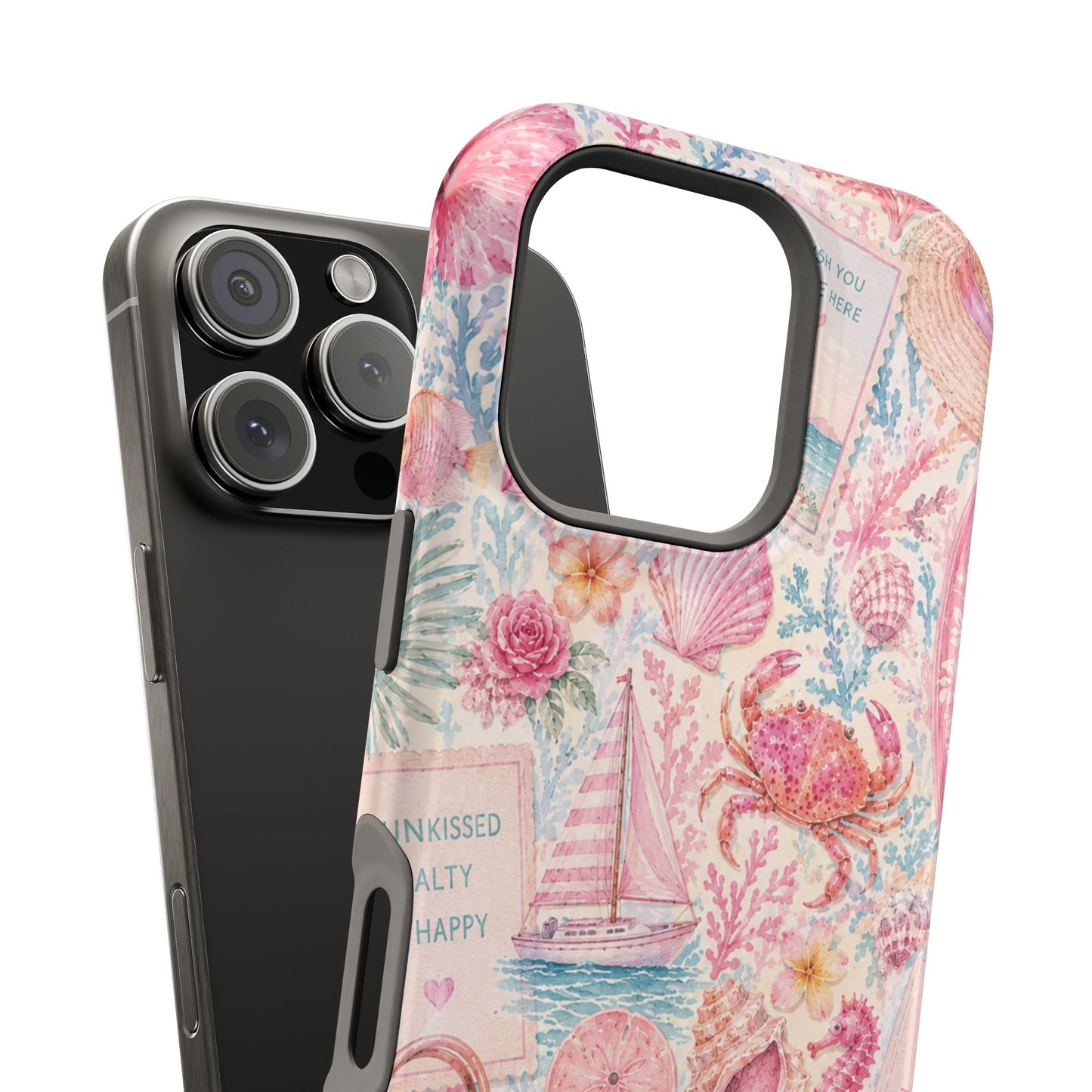 Pink Coastal Collage Phone Case