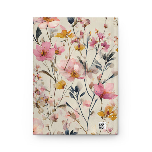 Soft Botanical Watercolor Notebook | Floral Writing Journal
