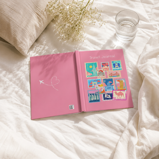 World Destinations Travel Journal Rose Pink
