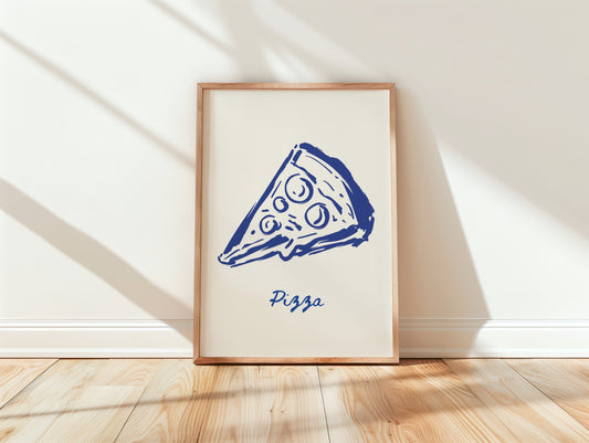 Pizza | Mediterranean Minimalist Art Print