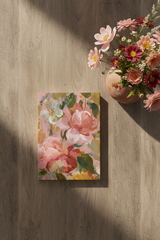 Pink Floral Journal | Romantic Mediterranean Notebook