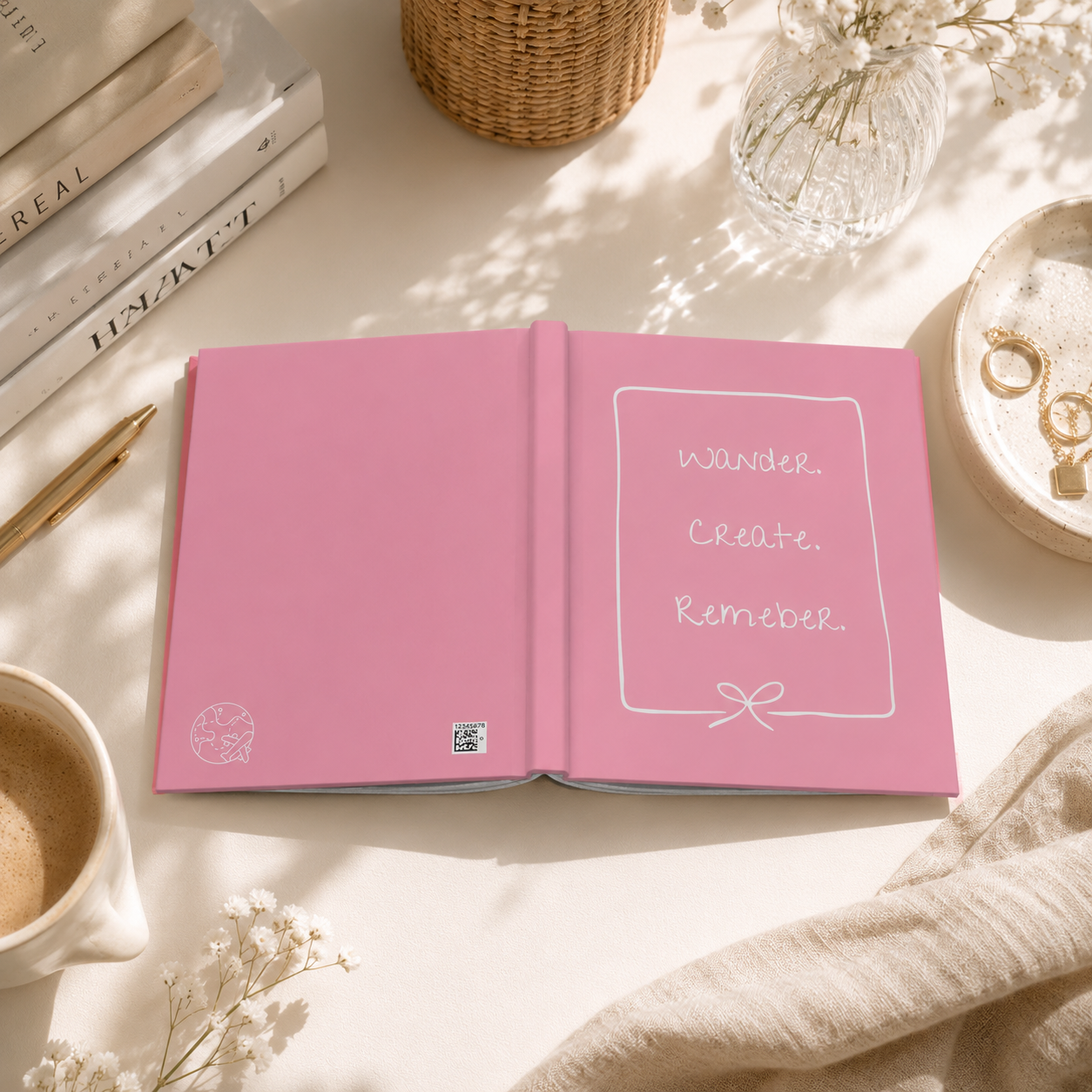 Pink Wander CreaTe Remember Motivational Journal for Women