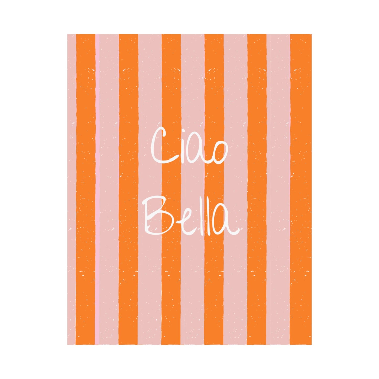 Ciao Bella Wall Art | Italian Retro Striped Print