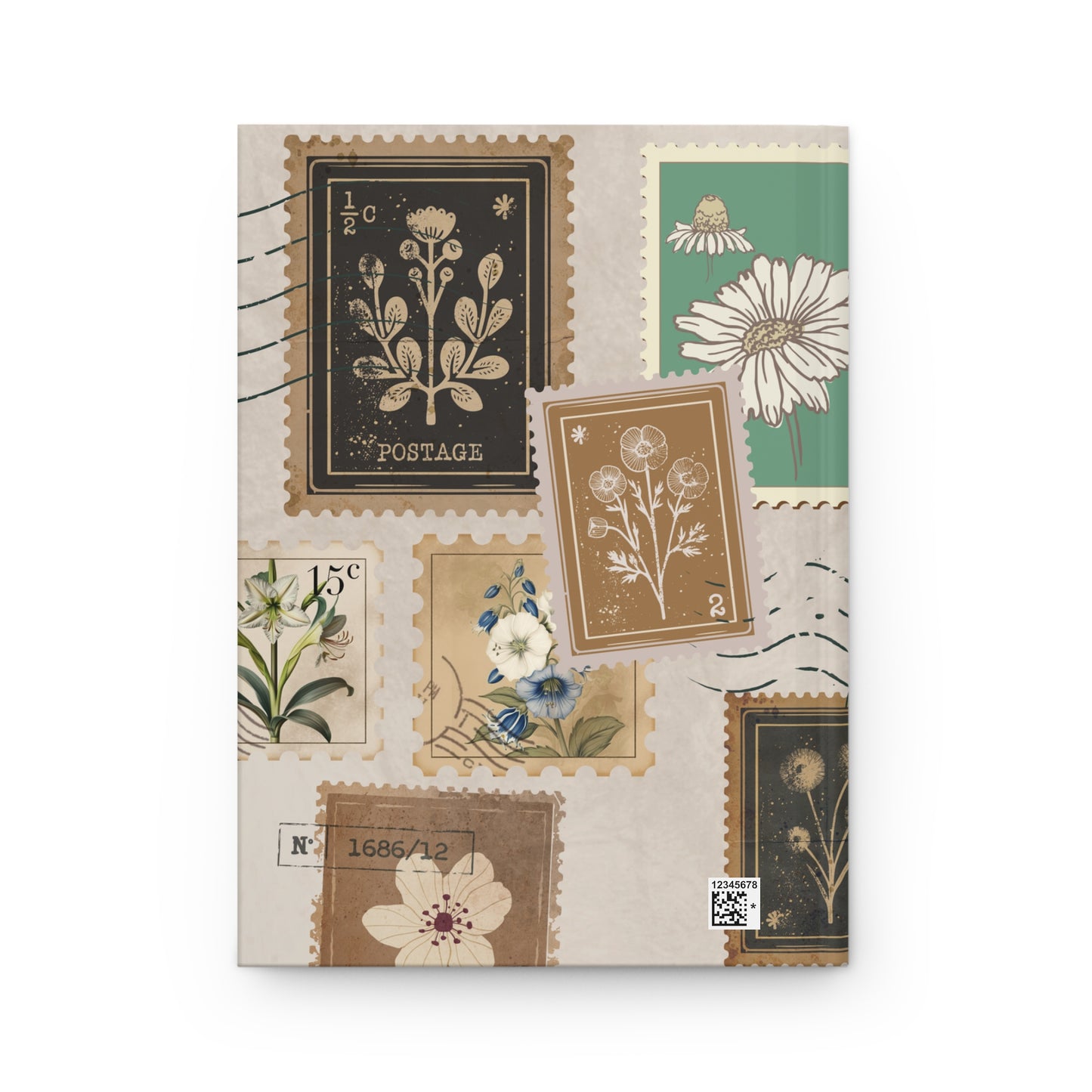 Vintage Botanical Postage Stamps | Retro inspired Journal