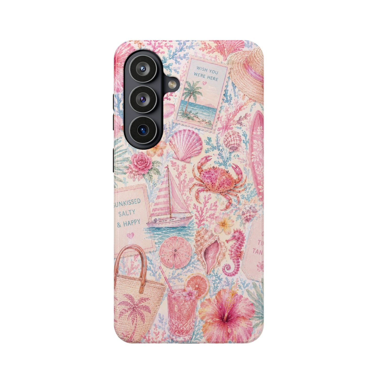 Pink Coastal Collage Phone Case