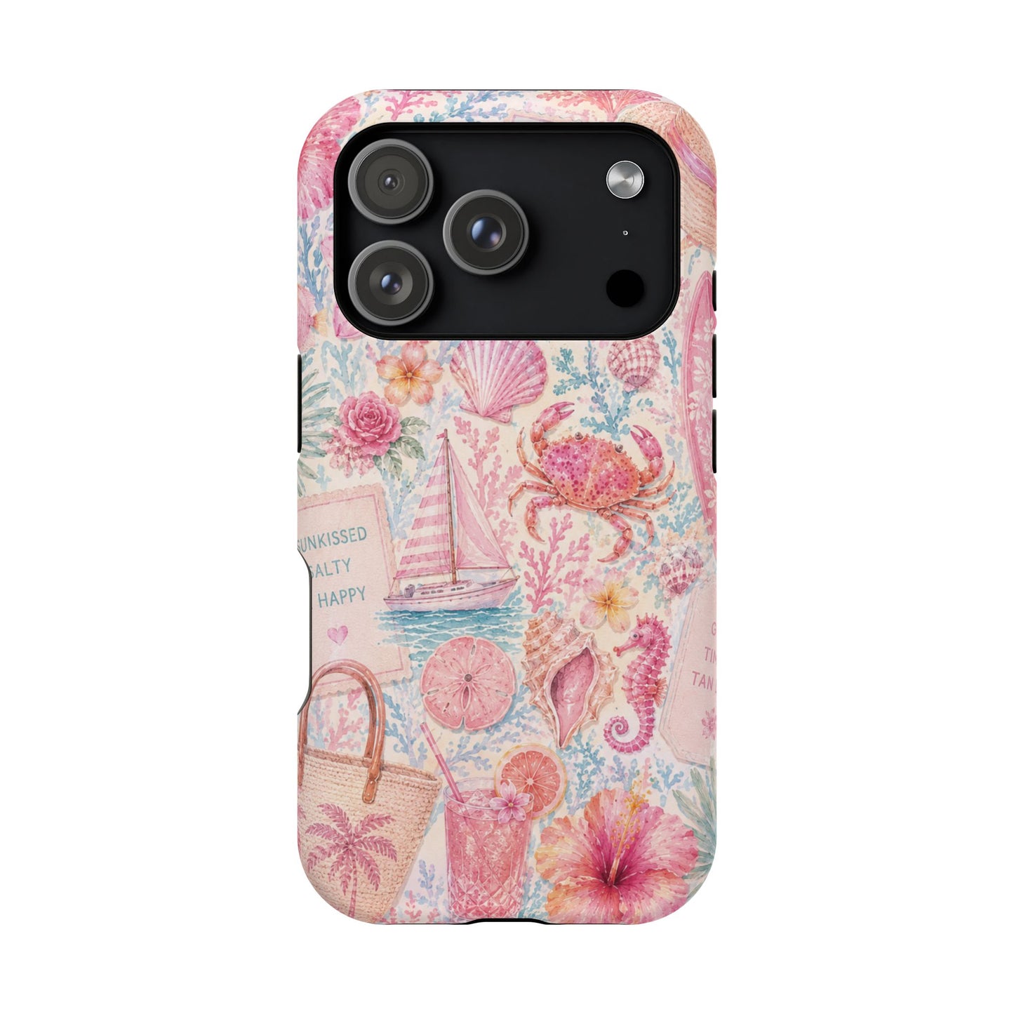 Pink Coastal Collage Phone Case