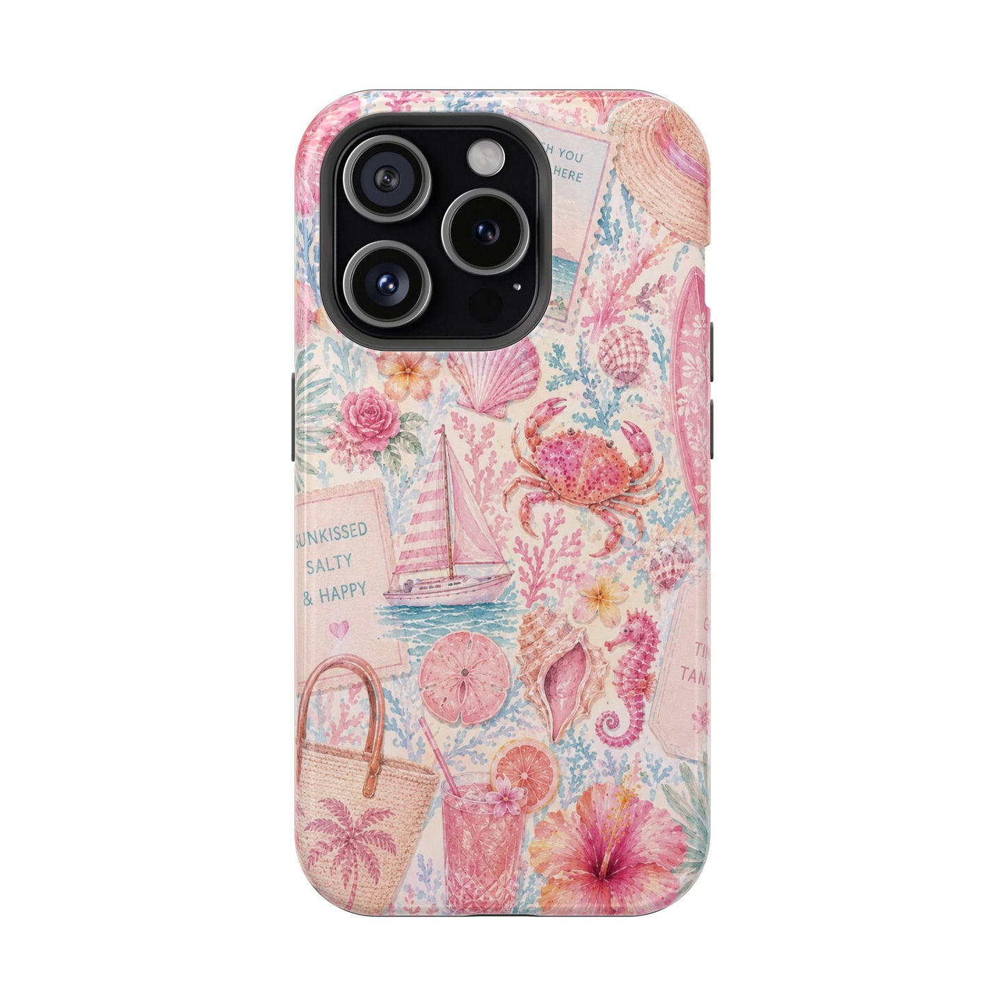 Pink Coastal Collage Phone Case