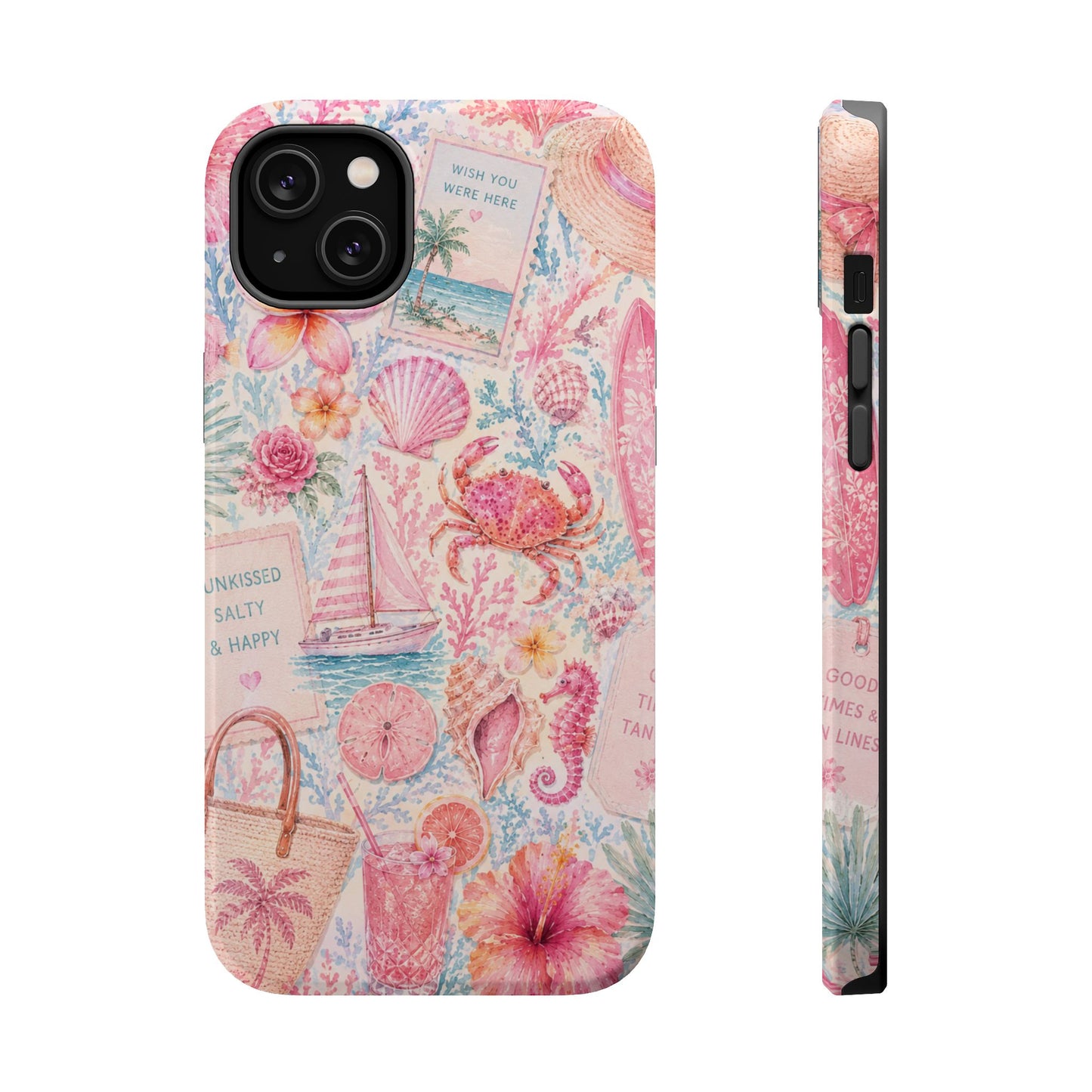 Pink Coastal Collage Phone Case