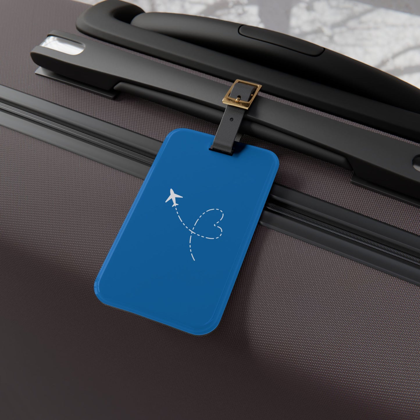 Airplane Luggage Tag Deep Blue