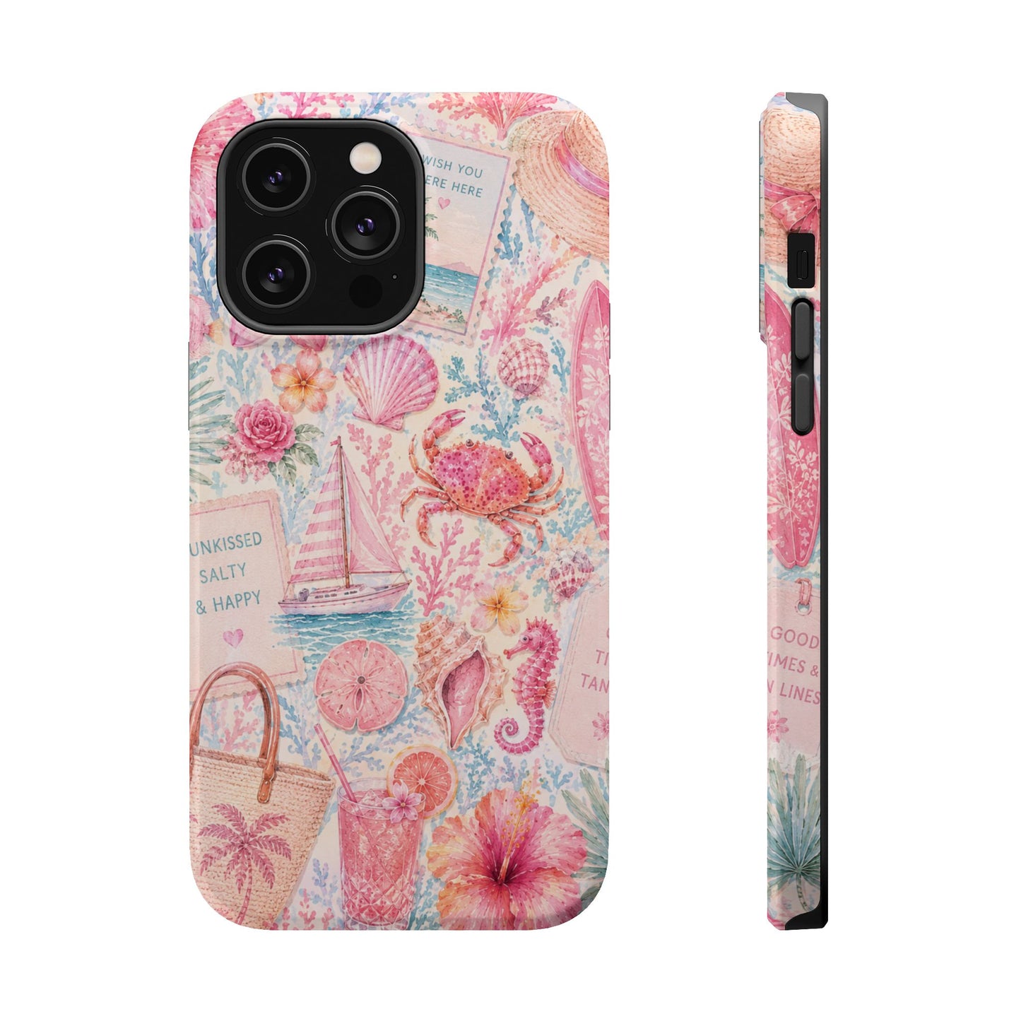 Pink Coastal Collage Phone Case