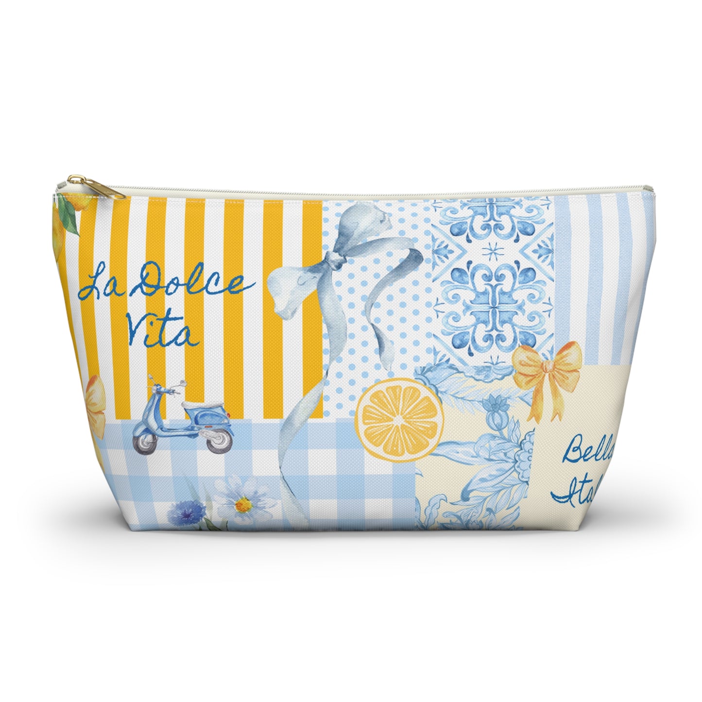 Italian Patchwork Gingham Travel Pouch
