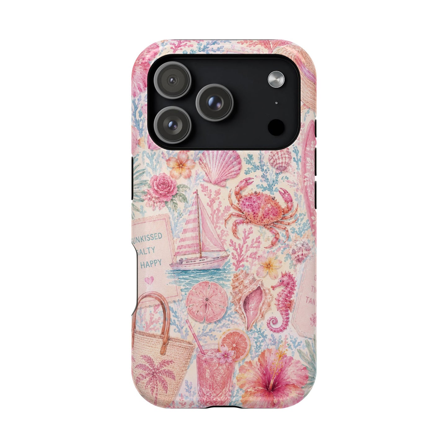 Pink Coastal Collage Phone Case