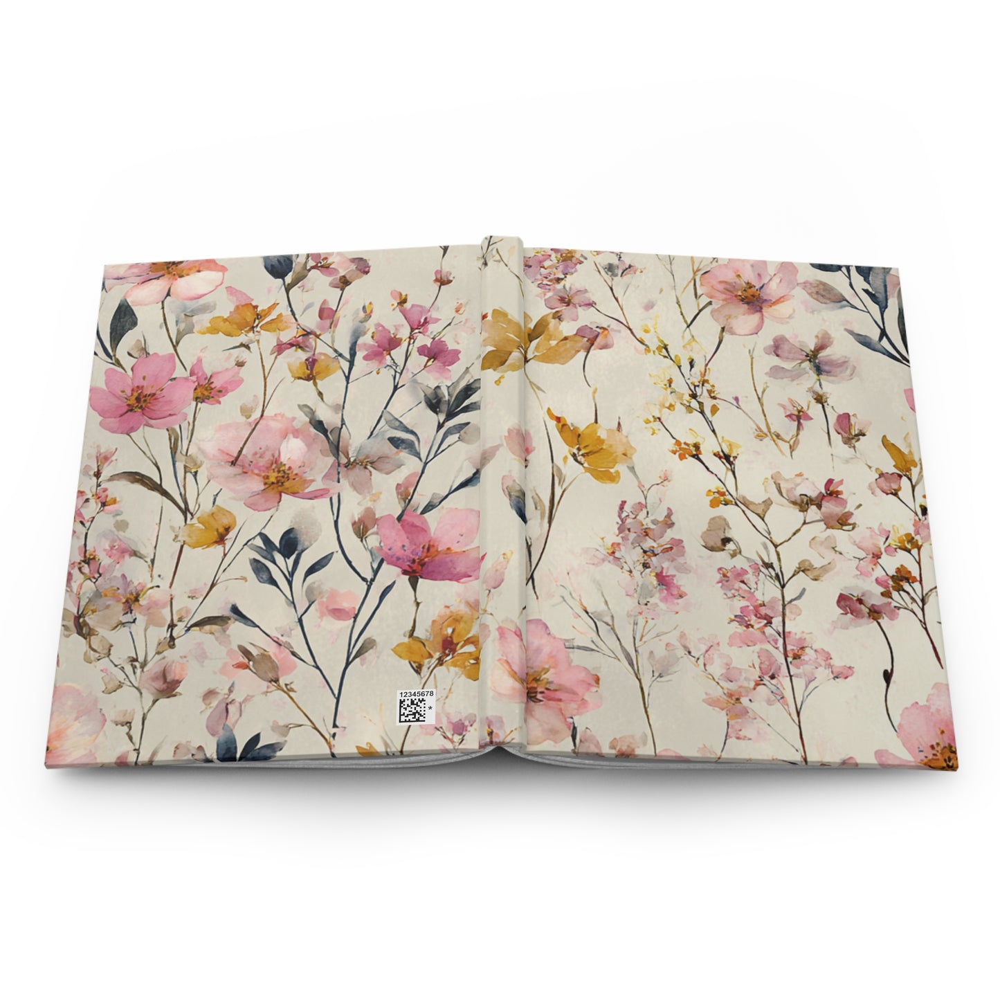 Soft Botanical Watercolor Notebook | Floral Writing Journal