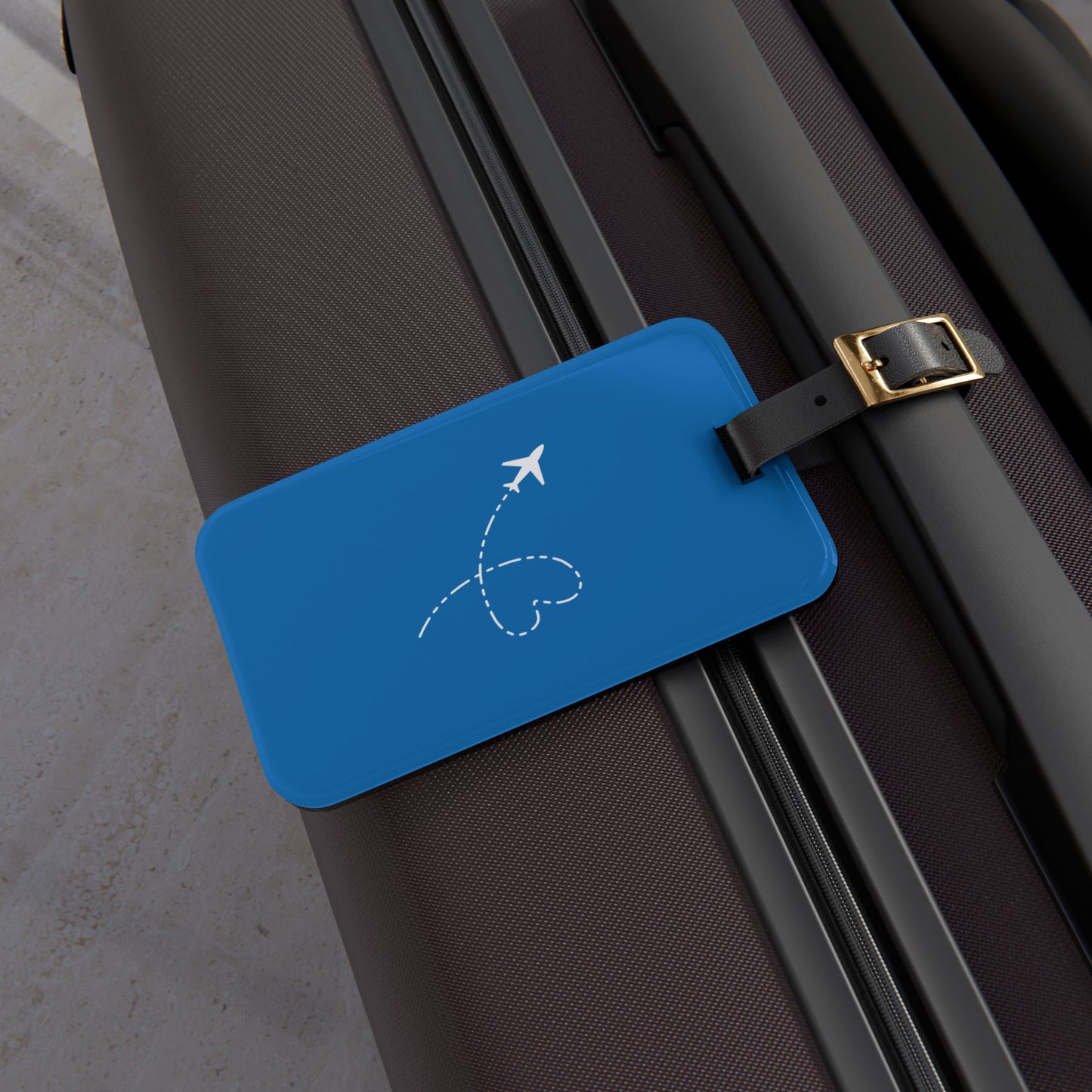 Airplane Luggage Tag Deep Blue