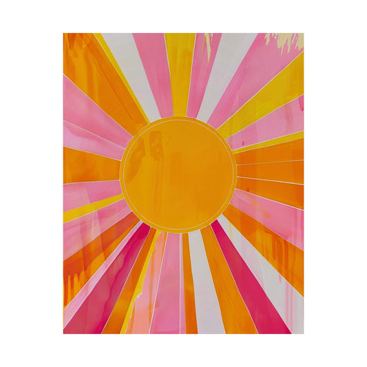 Retro Sunshine Wall Art | Vibrant Summer Print