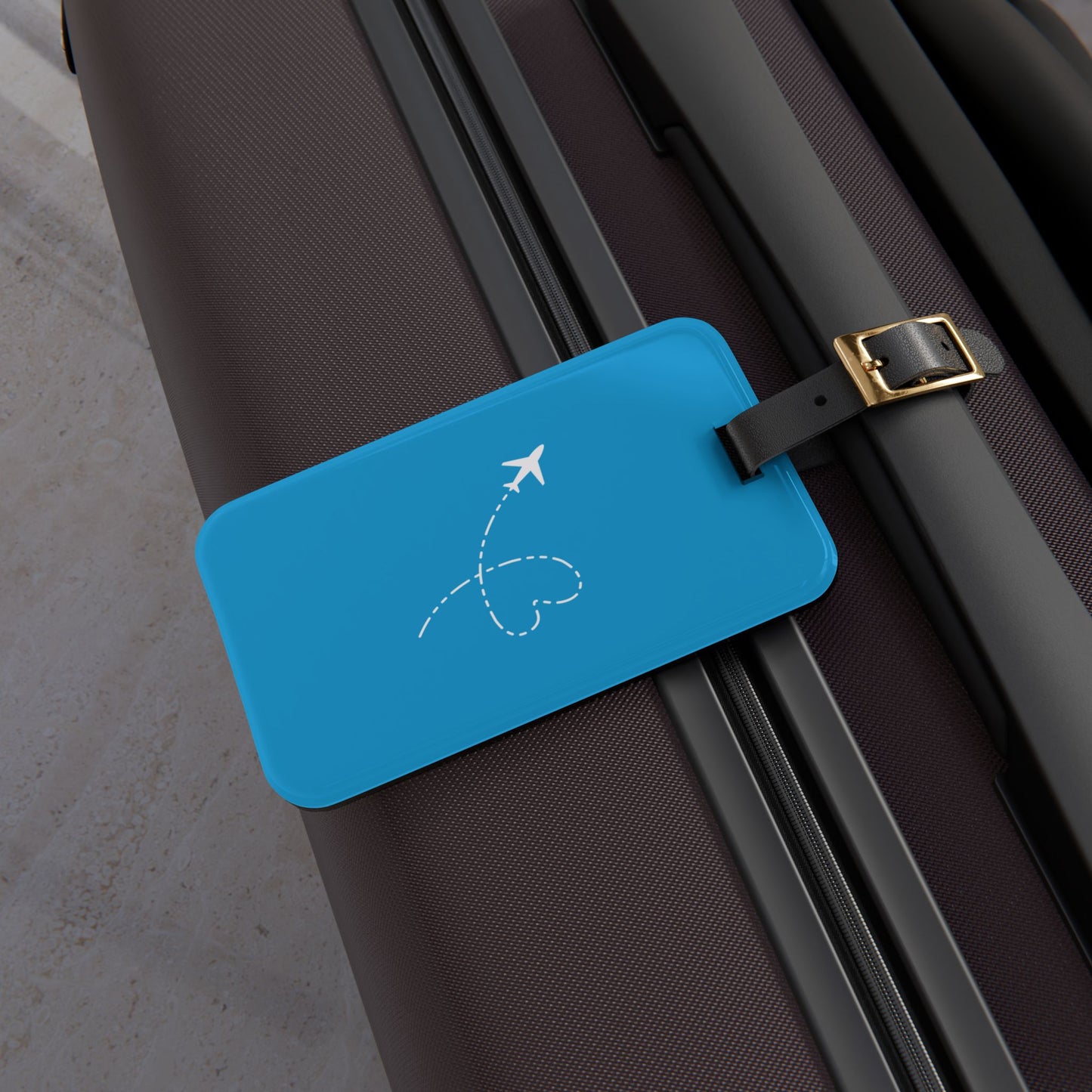 Airplane Luggage Tag Sky Blue