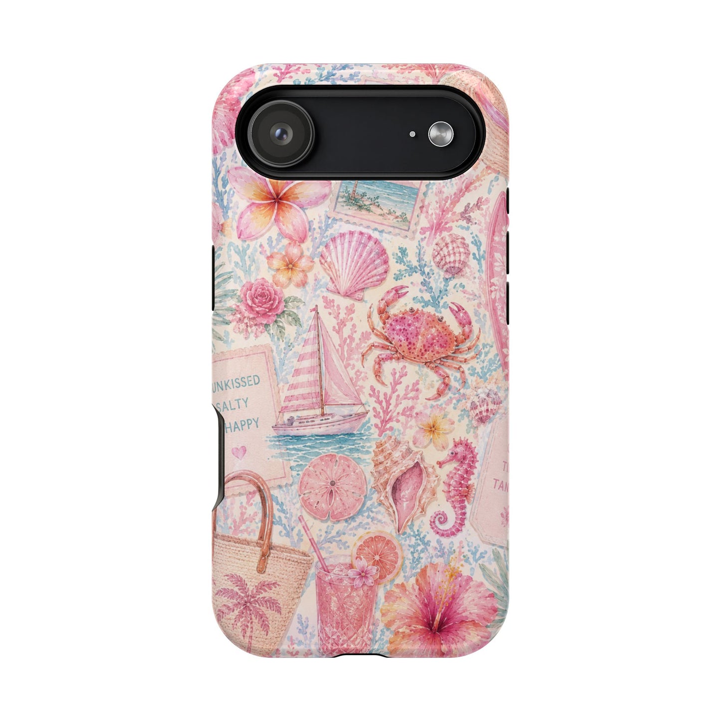Pink Coastal Collage Phone Case