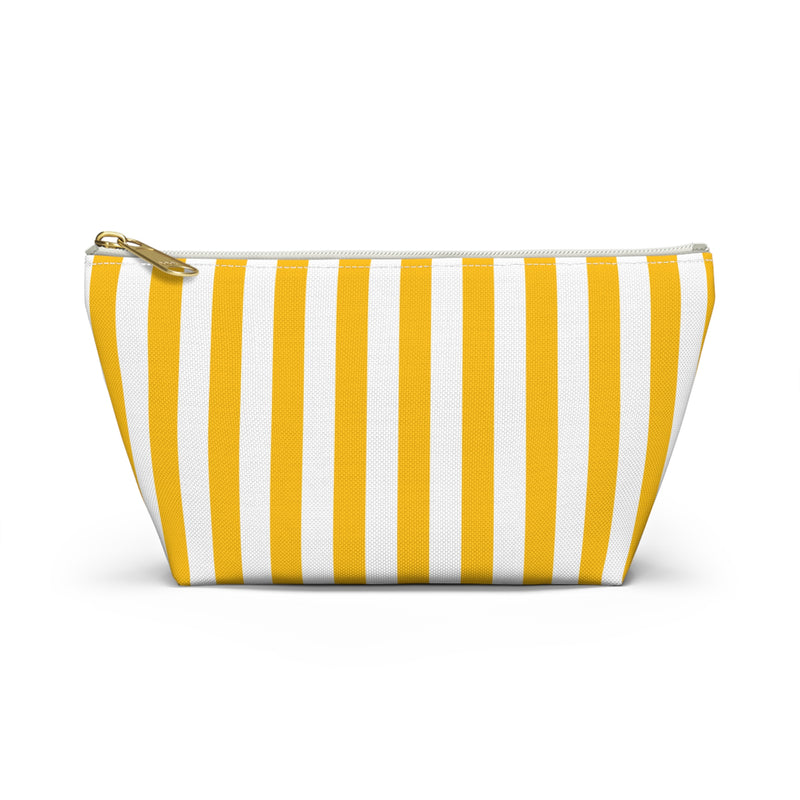 Yellow Coastal Stripe Travel Pouch