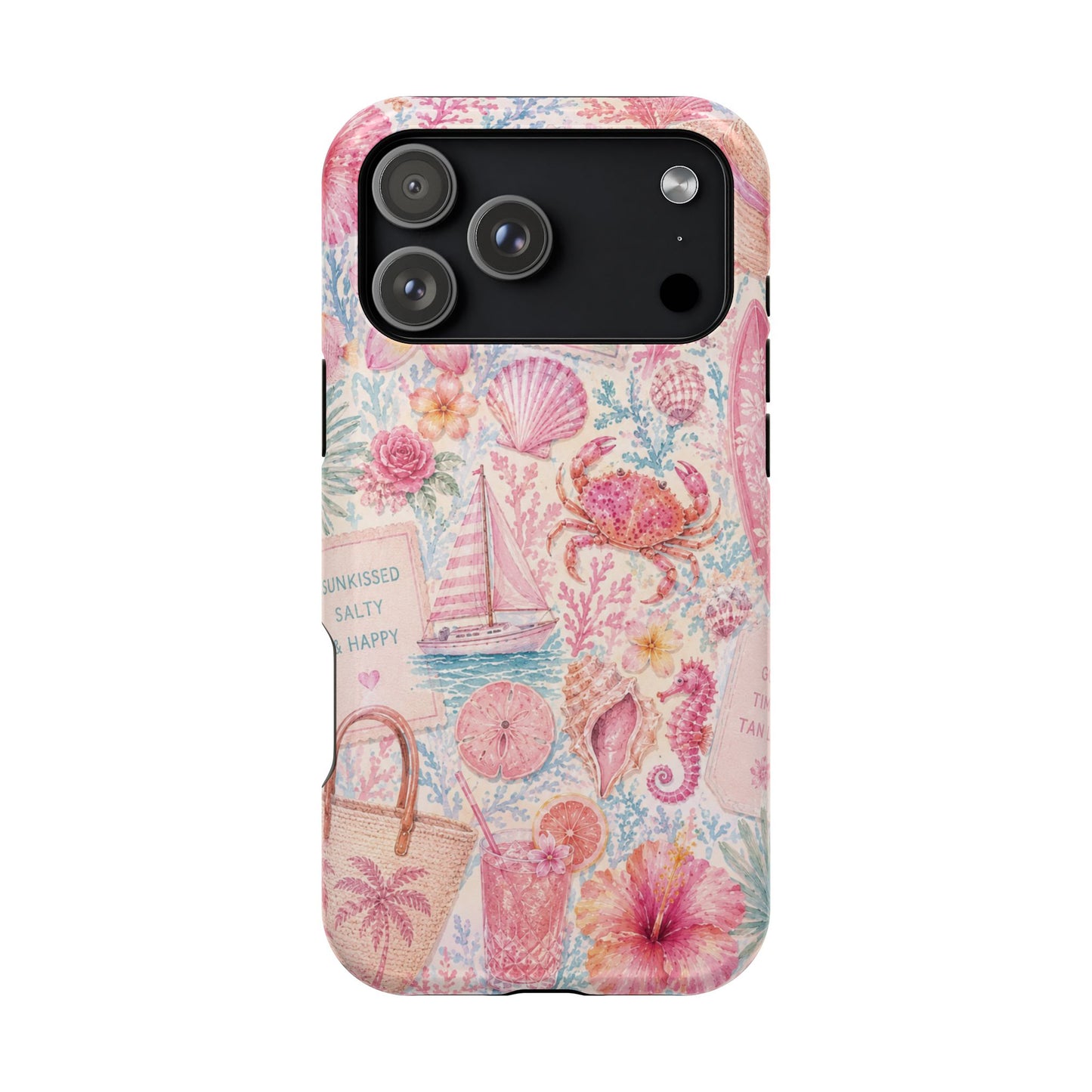 Pink Coastal Collage Phone Case