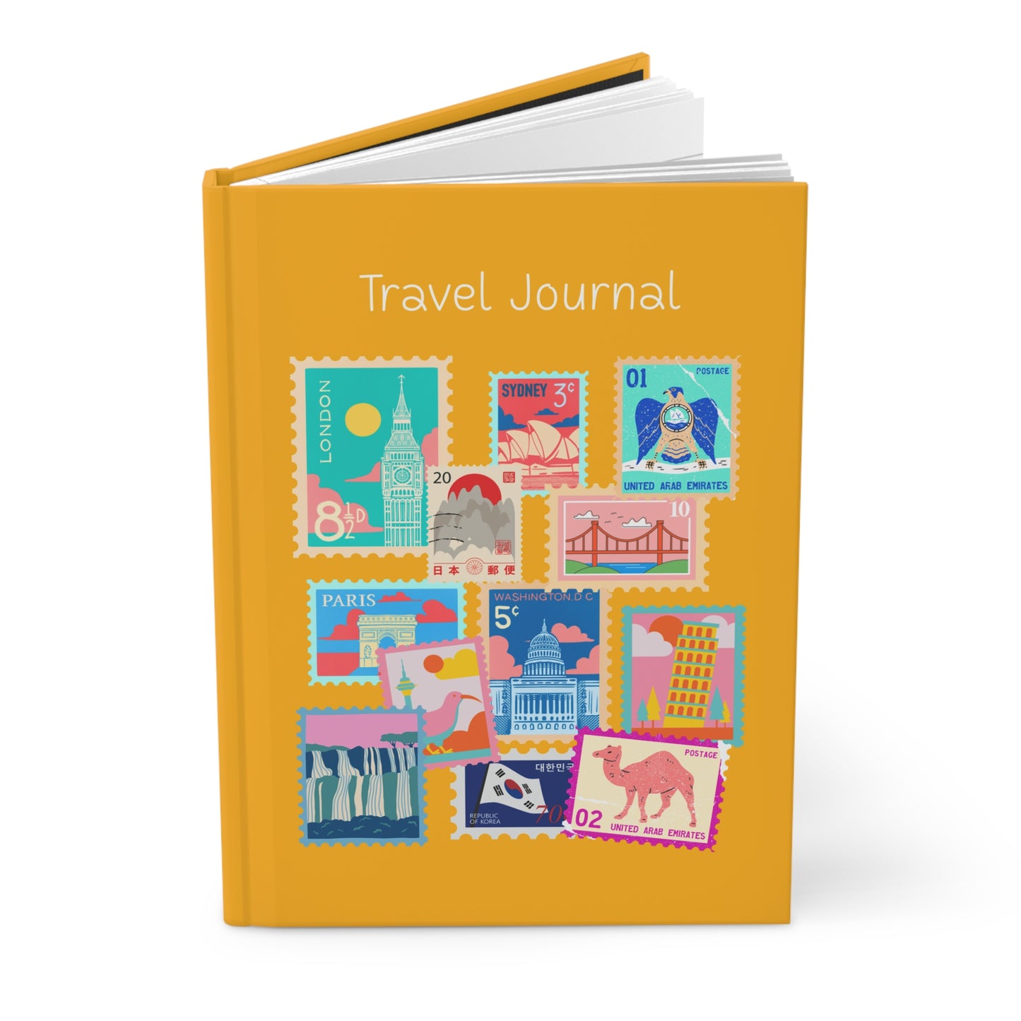 World Destinations | Wanderlust Travel Journal Vibrant Yellow