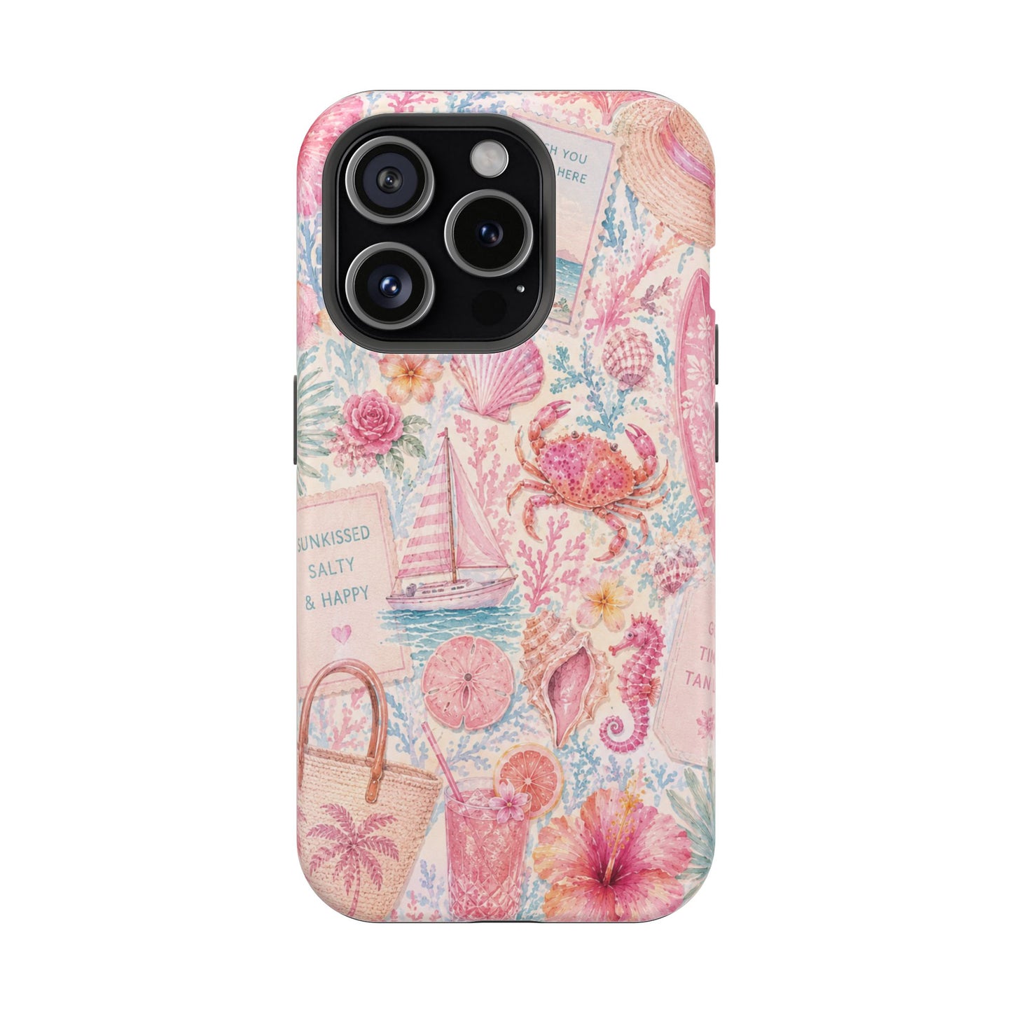 Pink Coastal Collage Phone Case