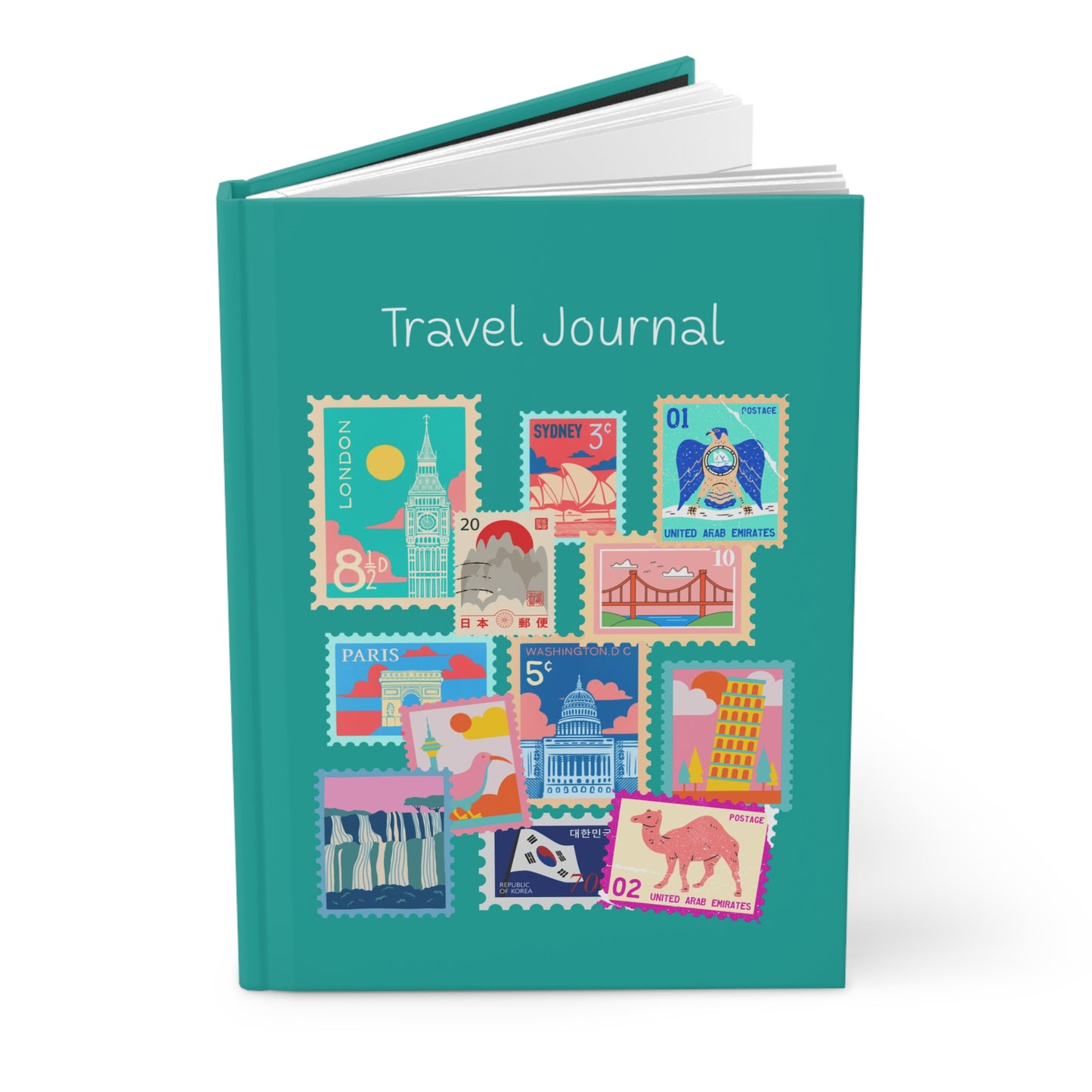 World Destinations | Wanderlust Travel Journal Teal