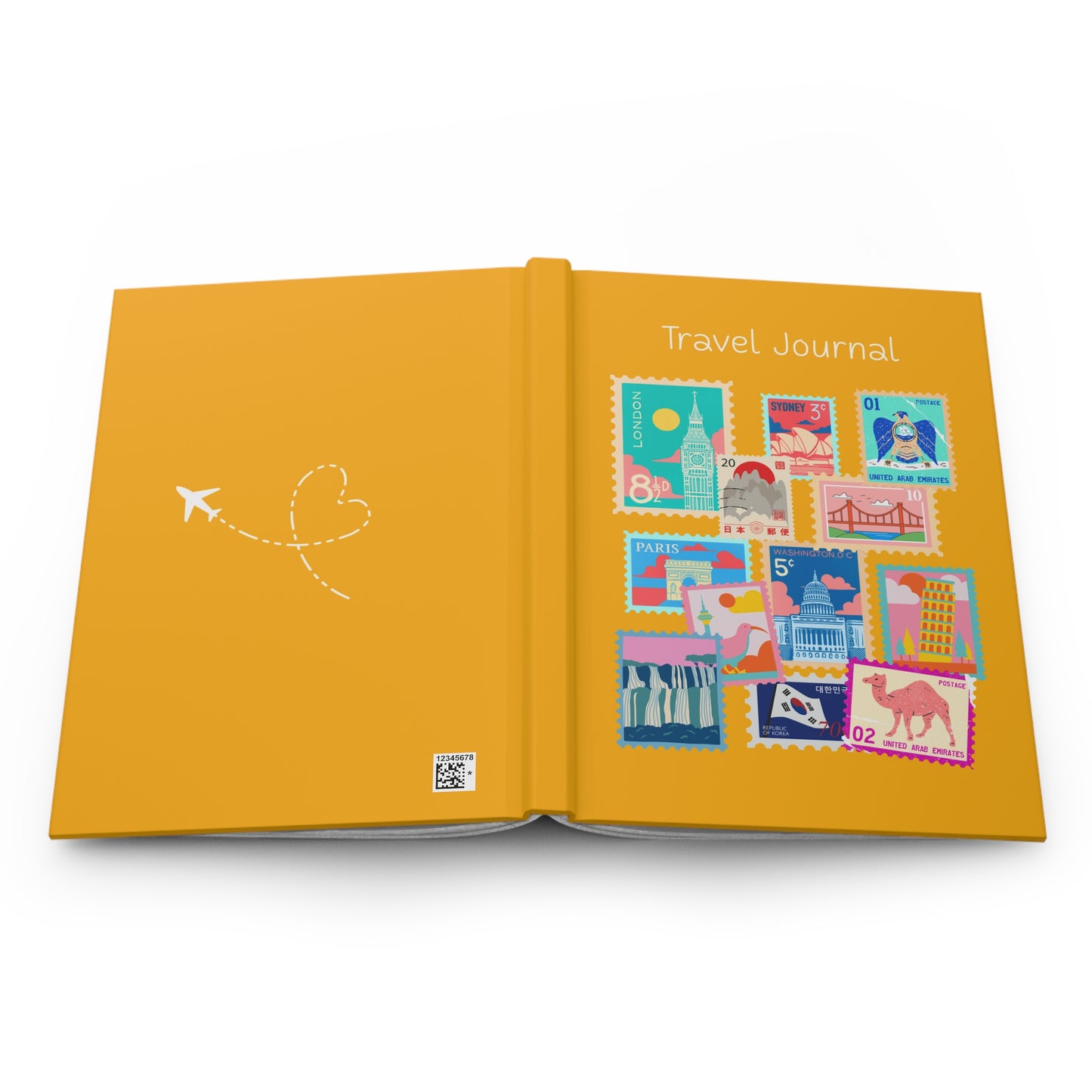 World Destinations | Wanderlust Travel Journal Vibrant Yellow