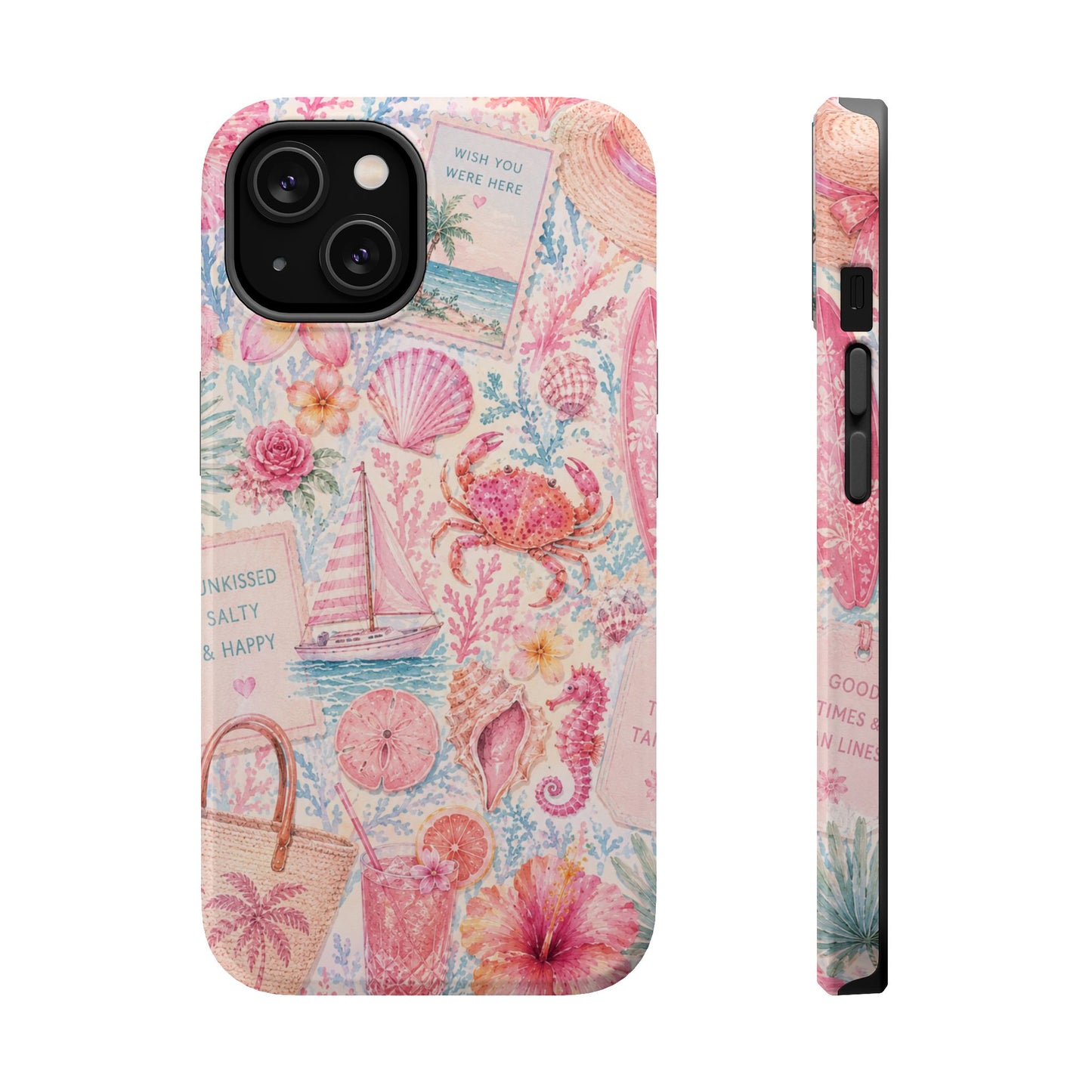 Pink Coastal Collage Phone Case
