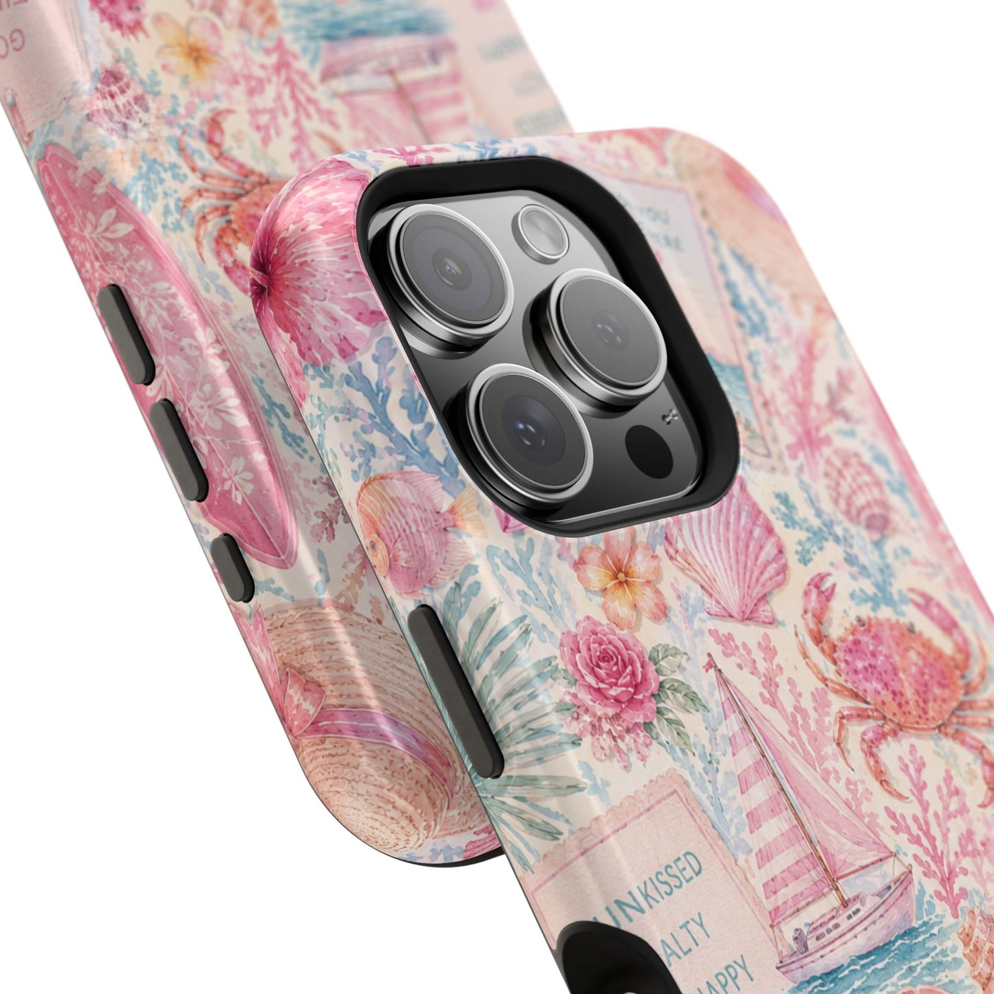Pink Coastal Collage Phone Case