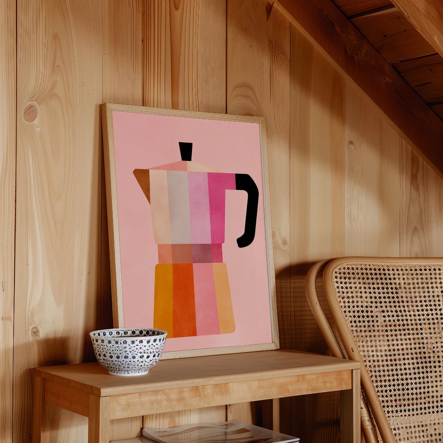 Italian Moka Pot Wall Art | Coffee Lover Print