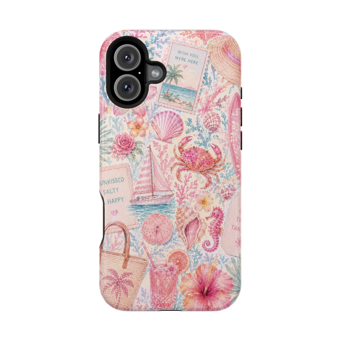 Pink Coastal Collage Phone Case