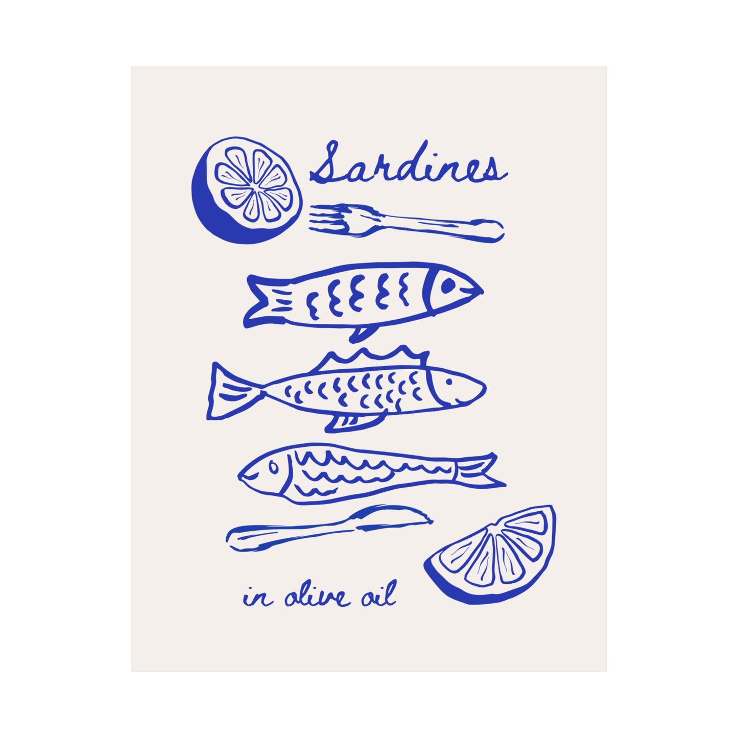 Sardines in Olive Oil | Mediterranean Kitchen Wall Art