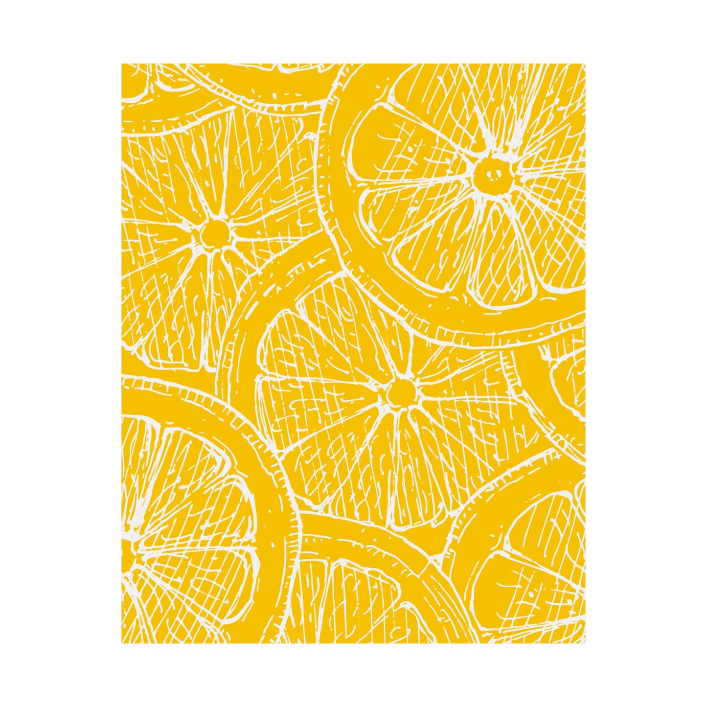 Lemon Slice Wall Art | Italian Fruit Pattern