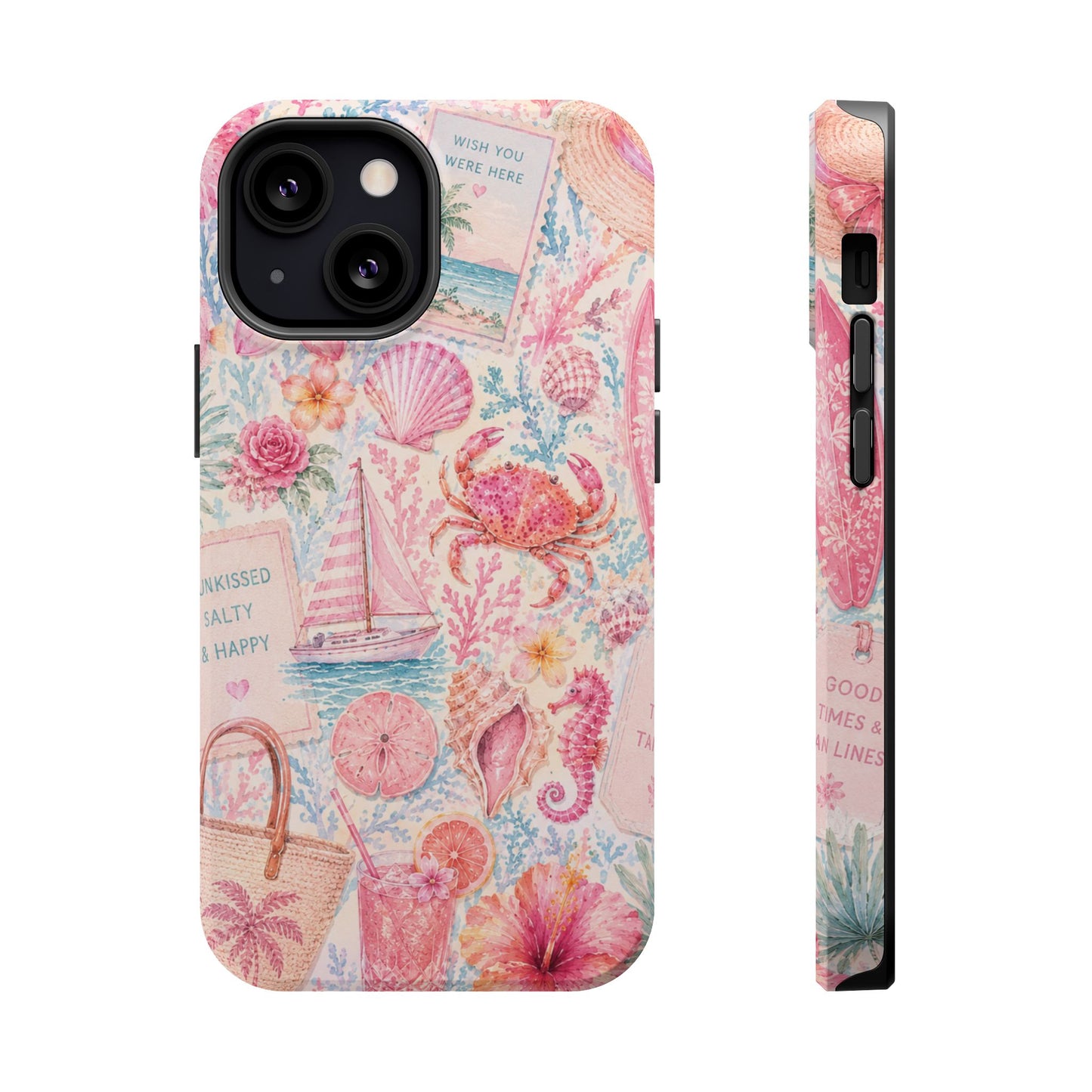 Pink Coastal Collage Phone Case