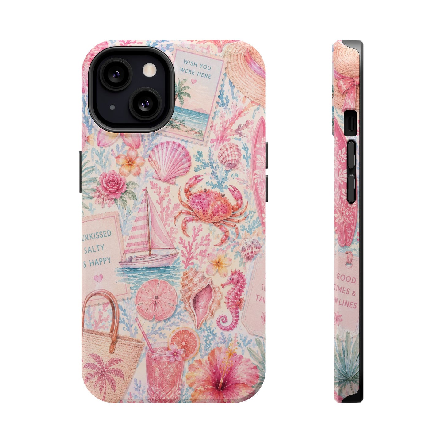 Pink Coastal Collage Phone Case