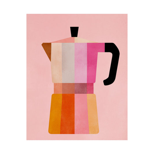 Italian Moka Pot Wall Art | Coffee Lover Print