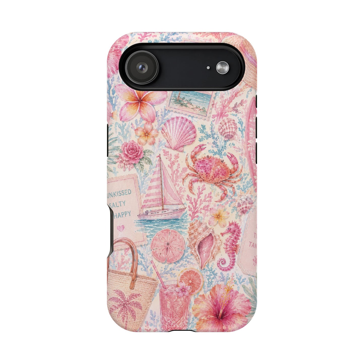 Pink Coastal Collage Phone Case