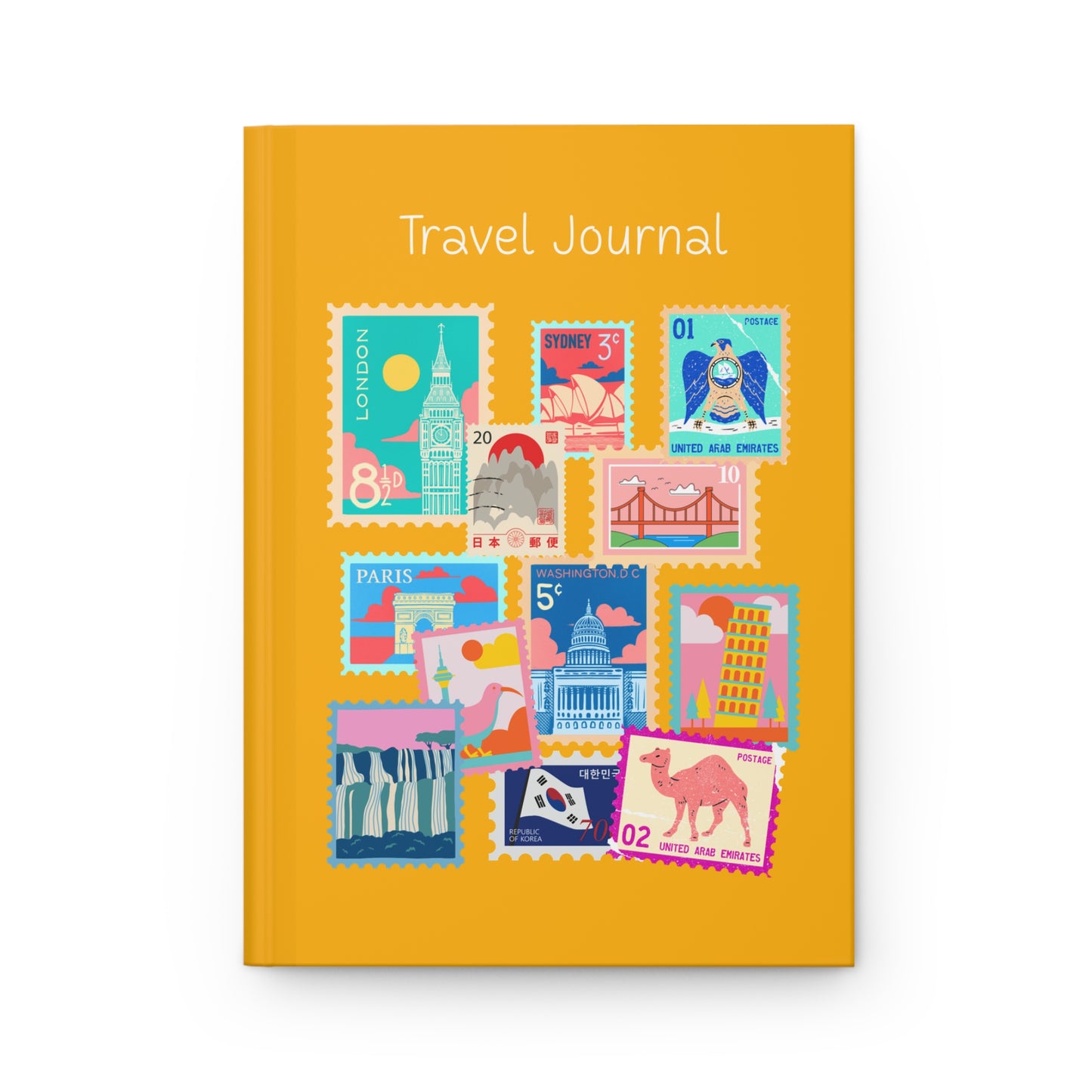 World Destinations | Wanderlust Travel Journal Vibrant Yellow