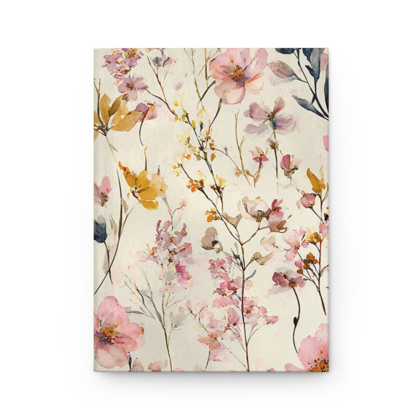 Soft Botanical Watercolor Notebook | Floral Writing Journal