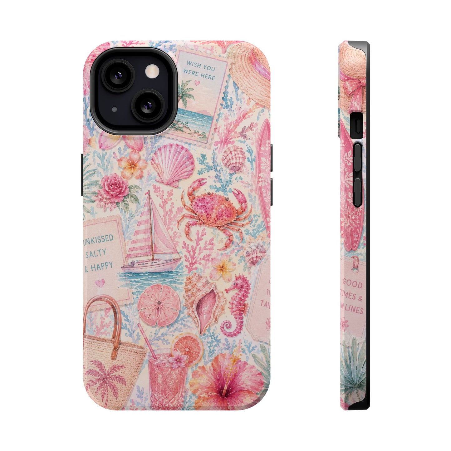 Pink Coastal Collage Phone Case