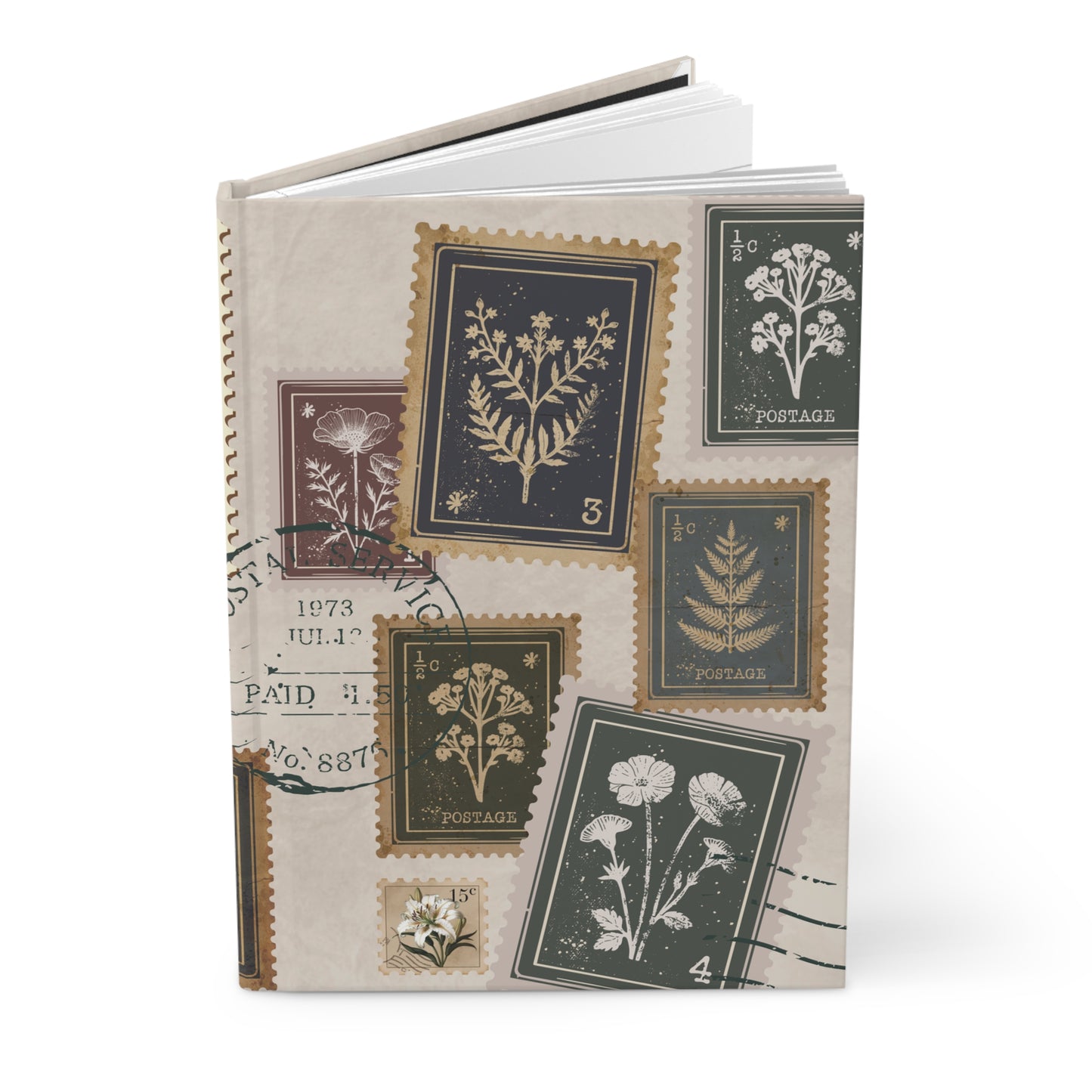 Vintage Botanical Postage Stamps | Retro inspired Journal