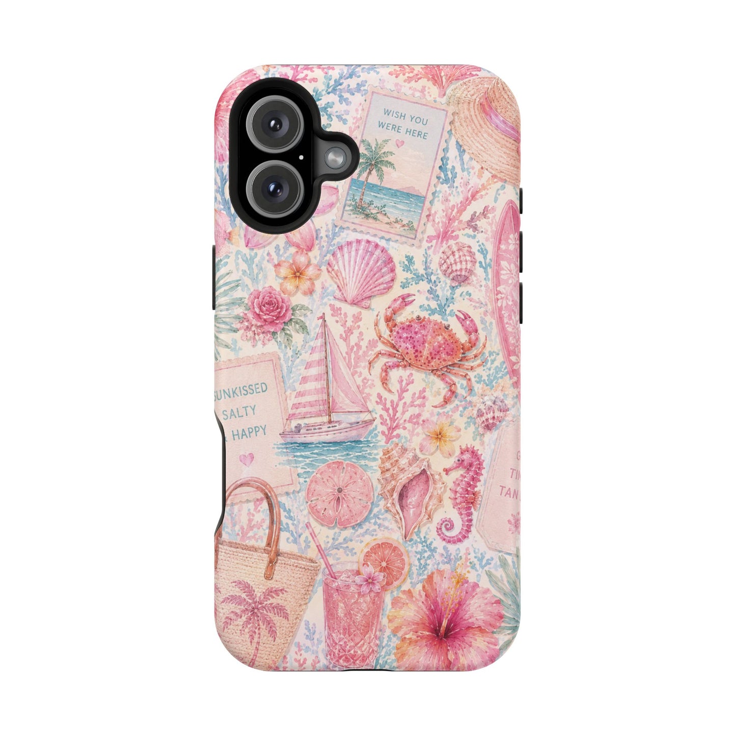 Pink Coastal Collage Phone Case
