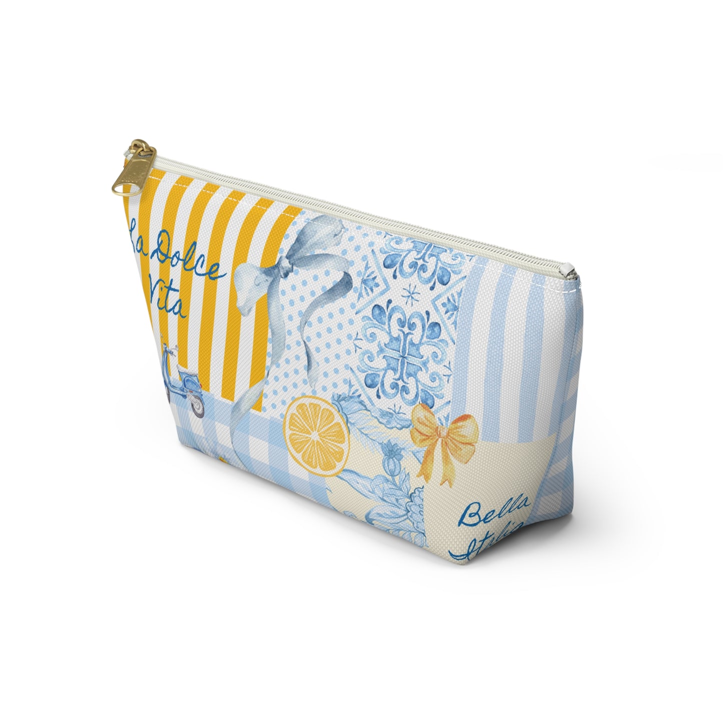 Italian Patchwork Gingham Travel Pouch