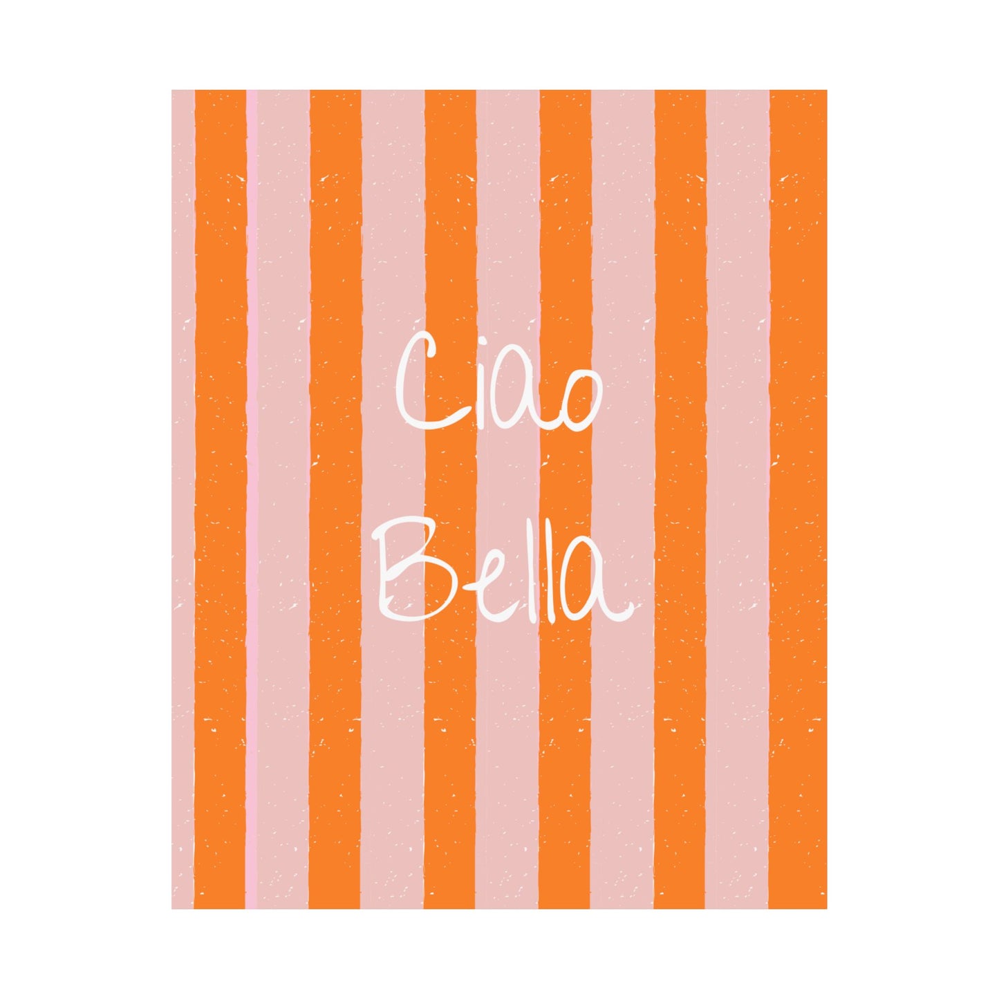 Ciao Bella Wall Art | Italian Retro Striped Print