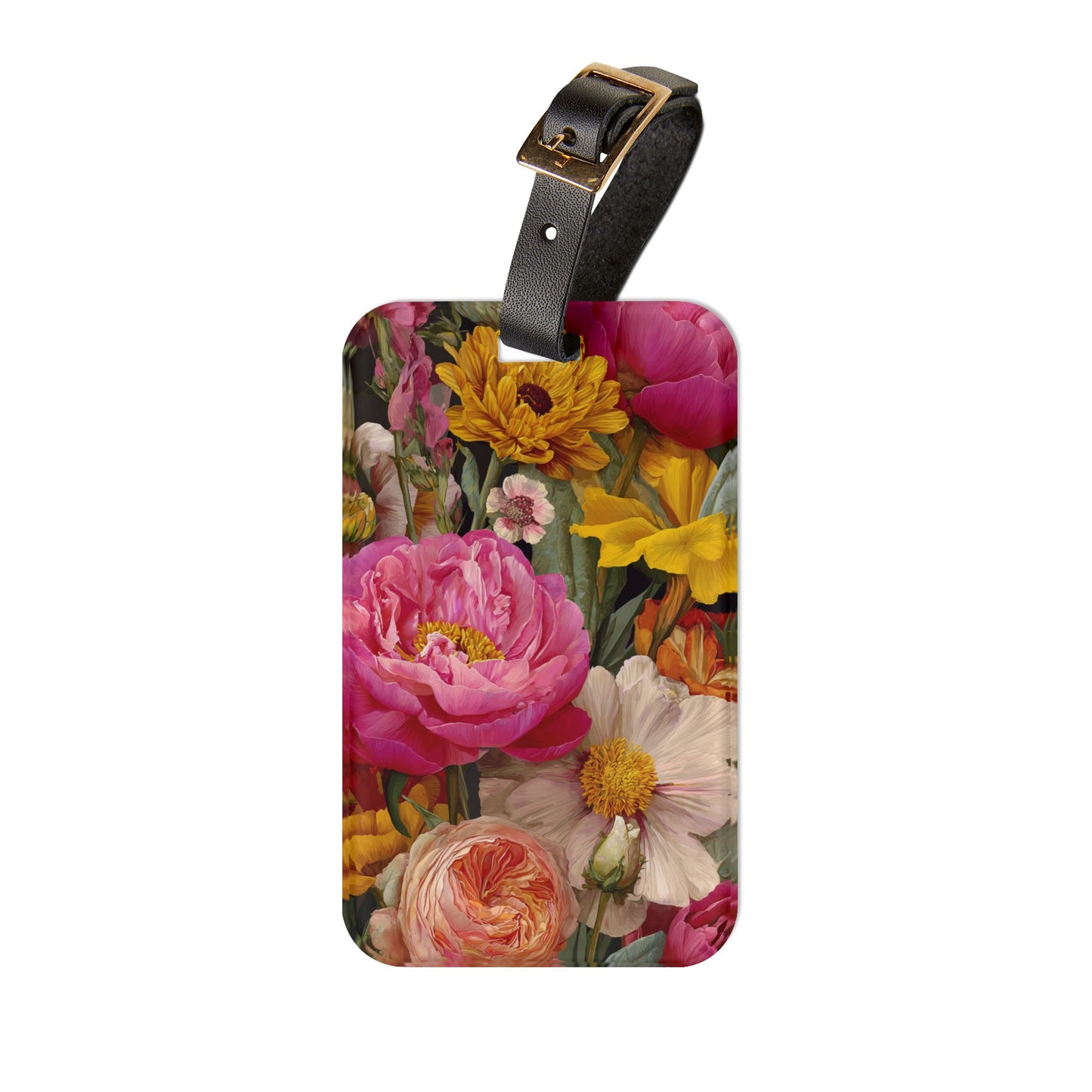 Airplane Luggage Tag Garden Flowers