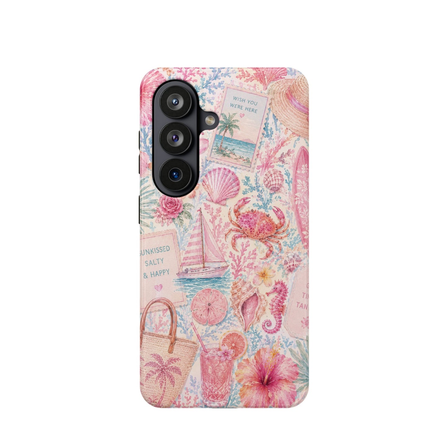 Pink Coastal Collage Phone Case
