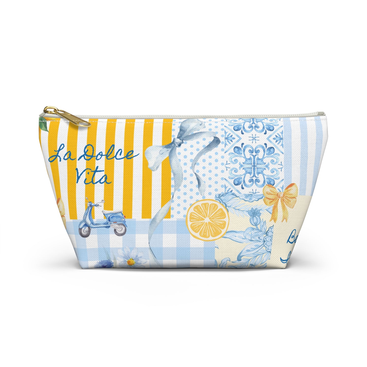 Italian Patchwork Gingham Travel Pouch