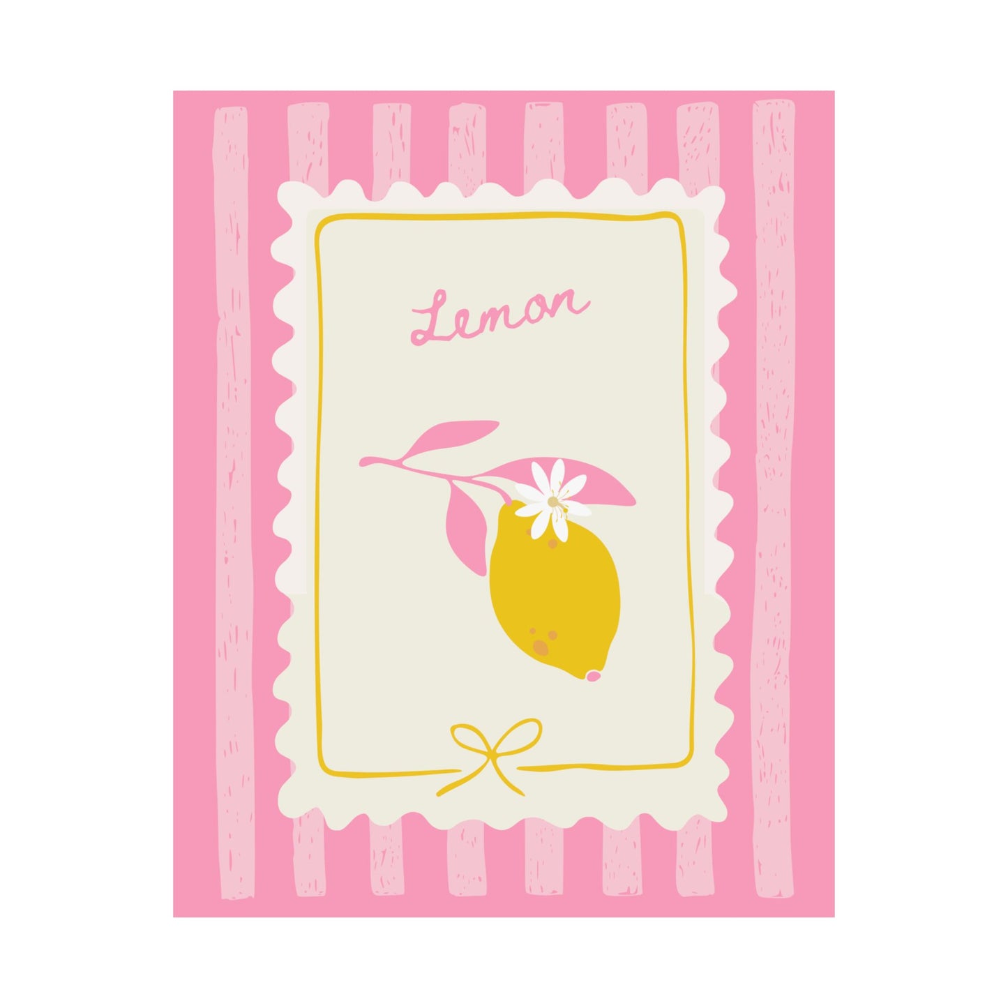 Lemon Illustration Art Print | Cute Italian-Inspired Wall Art